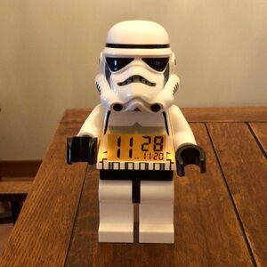 Lego Star Wars Stormtrooper alarm clock.